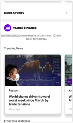 Yahoo! android App screenshot 1