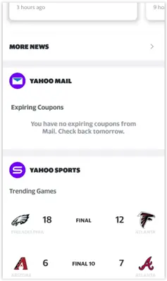 Yahoo! android App screenshot 2